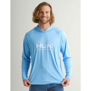 Huk Vented Pursuit Long Sleeve Hoodie Marolina Blue 2XL