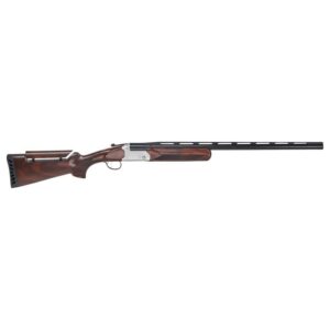 Over-under shotgun with wooden stock
