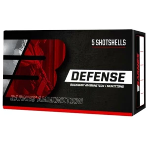 Barnes Defense Buckshot Shotshells 12ga 2-3/4" 8 plts 1200 fps #00 5/ct