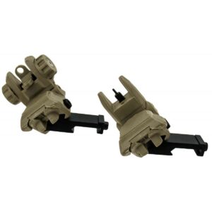 TacFire AR-15 45 Degree/Low Profile Pop Up Sights Tan