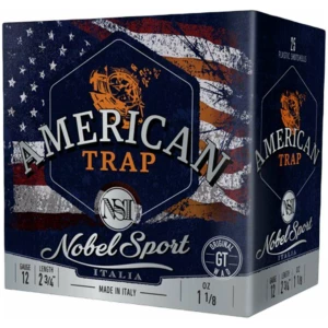 Nobel NSI American Trap Shotshell 12 ga 2-3/4" 1-1/8 oz 1145 fps #8 25/ct