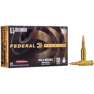 Federal Gold Medal Berger Hybrid Rifle Ammunition 6.5 Creedmoor 130 gr 2875 fps 20/ct
