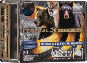 Federal Solid Core Handgun Ammunition 10mm Auto 200 gr TSJ 20/ct