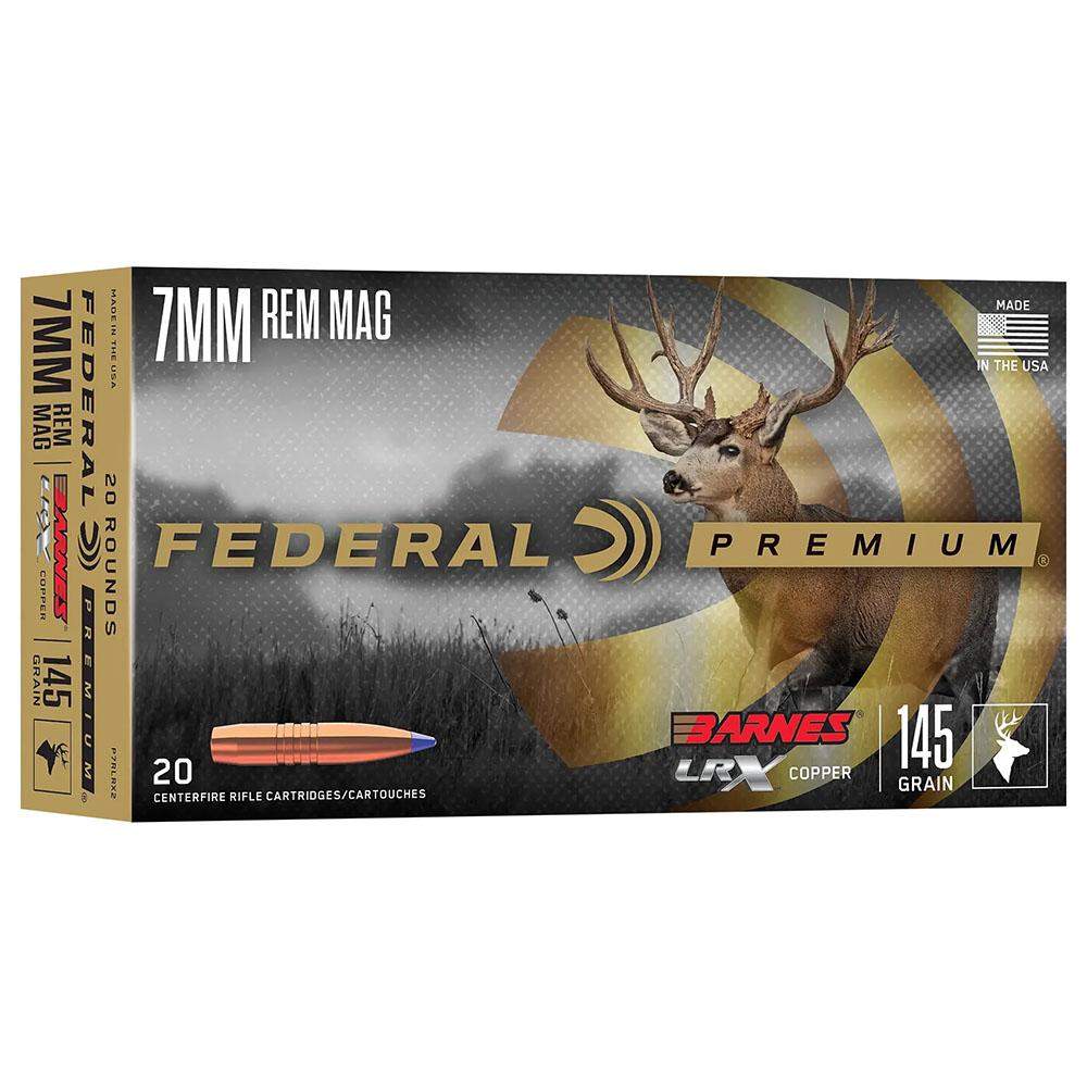 Federal Barnes LRX Rifle Ammunition 7mm Rem Mag 145gr PT 20/ct