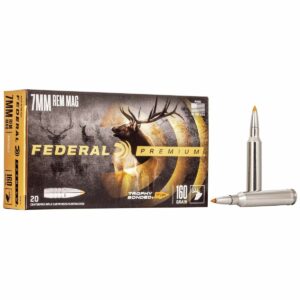 FEDERAL PREMIUM 7MM REM MAG - 160GR BONDED TIP 20RD 10BX/CS