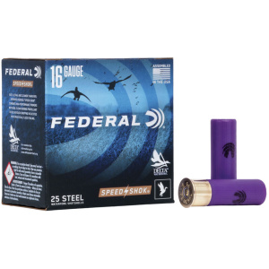 FEDERAL SPEED-SHOK HIGH VELOCITY STEEL 16GA 2-3/4" 15/16OZ 2 AMMO 25RD