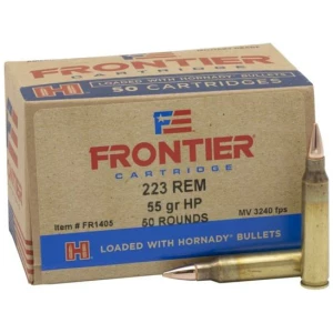 Hornady Frontier Rifle Ammunition .223 Rem 55 gr HP Match 3240 fps 50/ct