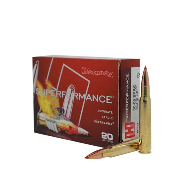 Hornady Superformance Rifle Ammunition .30-06 Sprg 150gr CX 3080 fps 20/ct