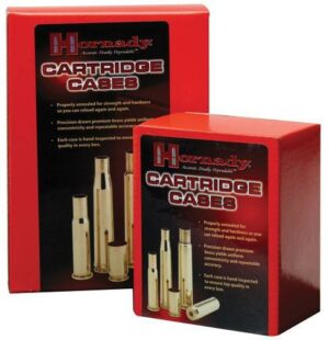 Hornady Cartridge Cases red product boxes