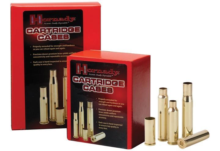 Hornady cartridge cases boxes with brass casings