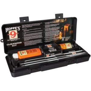 Gun cleaning kit with tools and solutions
