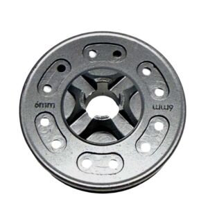 Metal cylinder with multiple holes and grooves