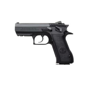 Black semi-automatic handgun side view