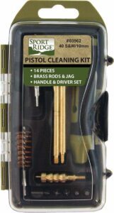 TacShield Sport Ridge 14pc Pistol Cleaning Kit - 40 Cal/10mm Black