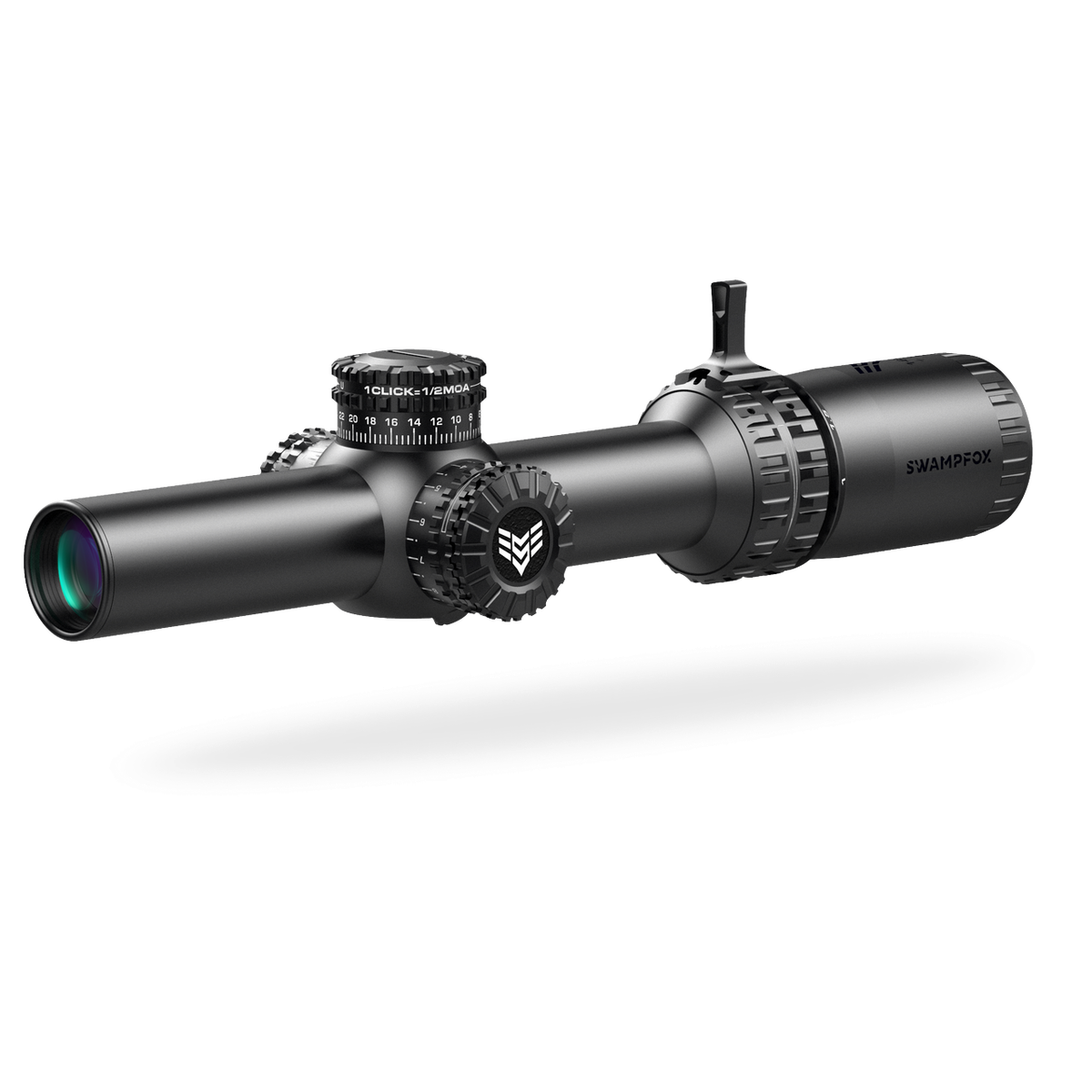 Swampfox Arrowhead LPVO Series Rifle Scope 1-10x24 30mm SFP Green IR MOA Black