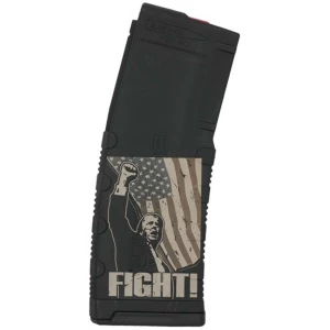 AR-15 magazine with American flag design.