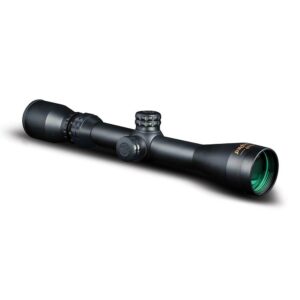 Black rifle scope isolated on white background