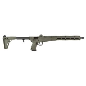 Olive tactical rifle with adjustable stock