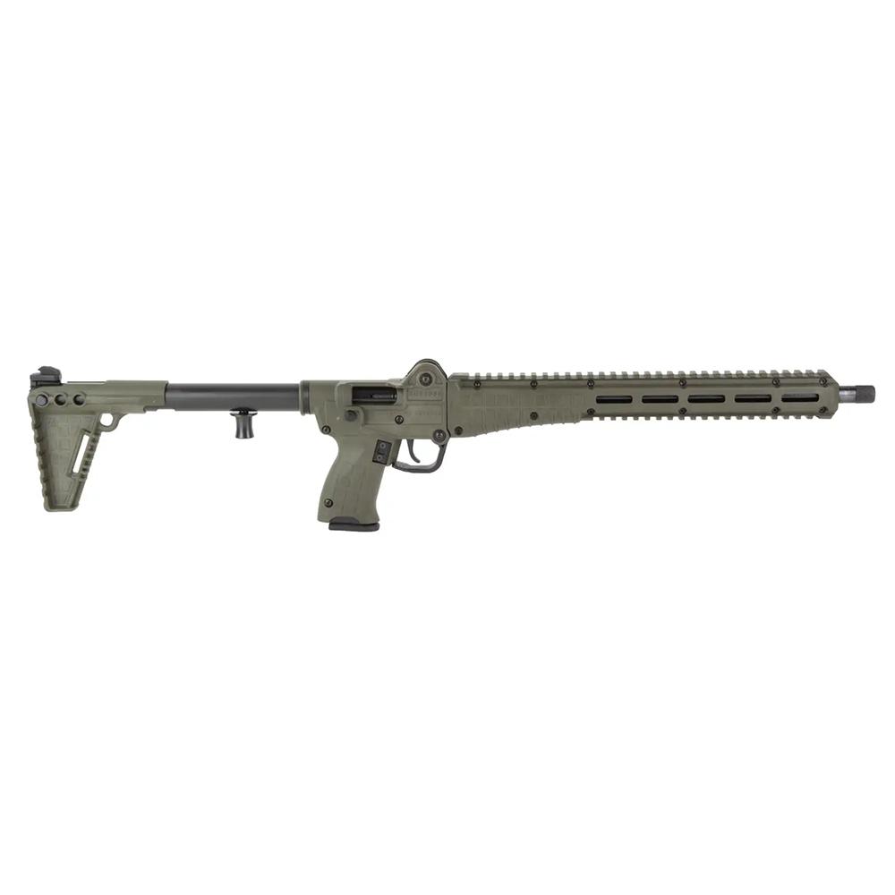 Olive tactical rifle with adjustable stock