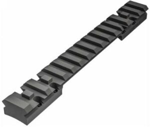 Black Picatinny rail for mounting accessories