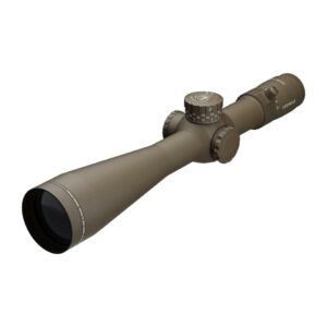 Tan tactical rifle scope on white background