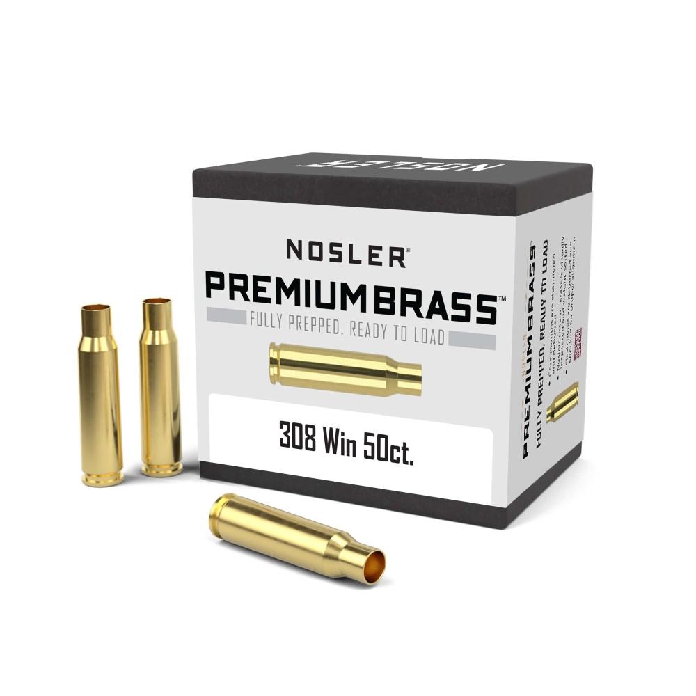 Nosler Unprimed Brass Rifle Cartridge Cases .308 Win 50/ct