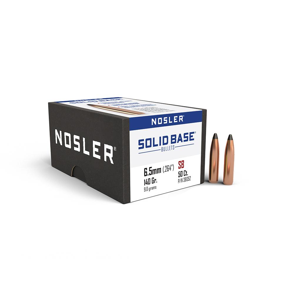 NOSLER BULLETS 6.5MM .264 - 140GR SOLID BASE SP 50CT