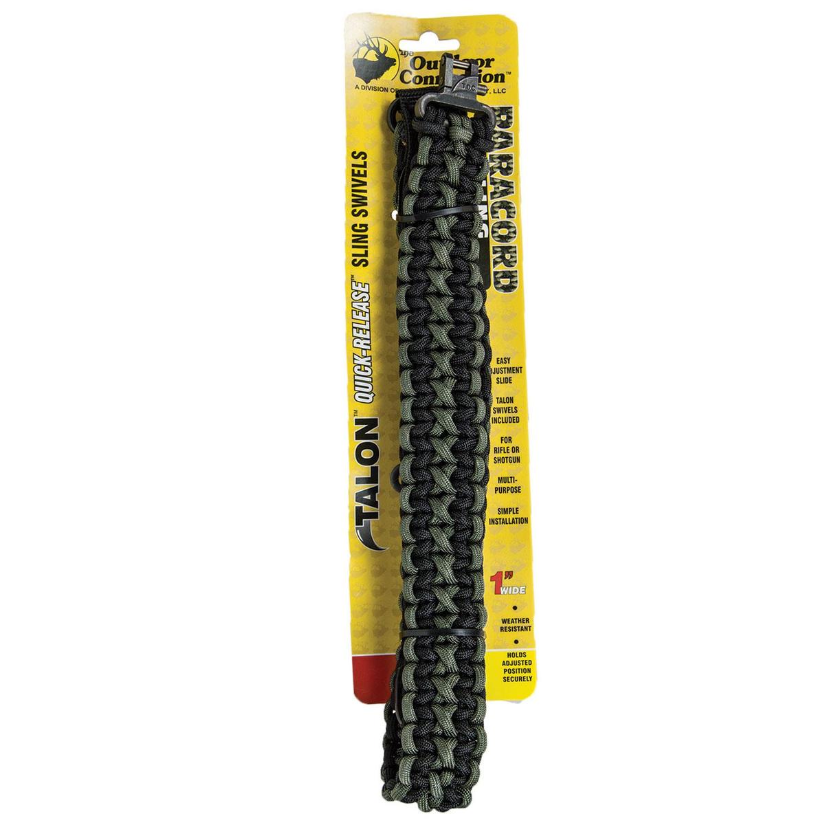 TOC PARACORD RIFLE SLING WITH - SWIVEL BLACK/GRAY