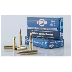PPU Standard Rifle Ammunition .300 AAC Blackout 125 gr HPBT 1340 fps 20/ct
