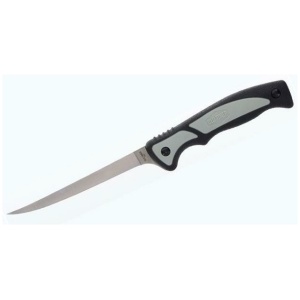 Fishing fillet knife with black handle