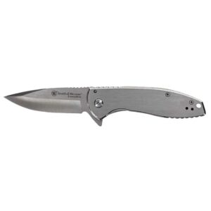Smith & Wesson KT Executive Platinum Folding Knife 3" Drop Point Blade Silver Box