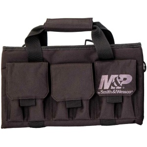 Black tactical bag with Smith & Wesson logo