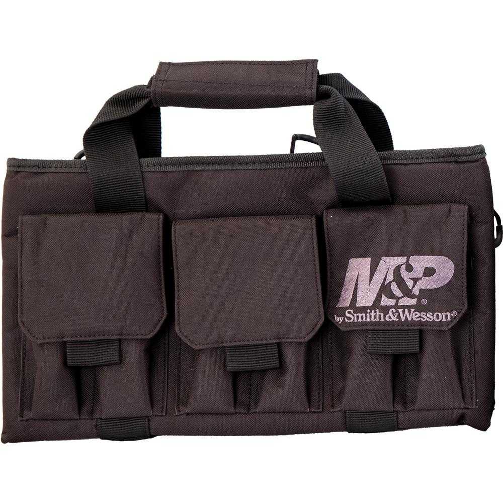 Black tactical bag with Smith & Wesson logo
