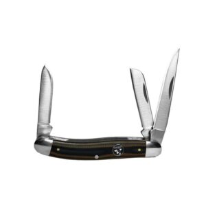 ABKT Cattleman Stockman Cowhand Series Knife 3 Blades Brown