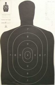 Speedwell Official NRA Police Qualification Silhouette Police Silhouette - Black - 200/Pack