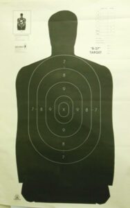 Speedwell Official NRA Police Qualification Silhouette Police Silhouette - Black - 50 yd. 24" X 45" 100/Pack