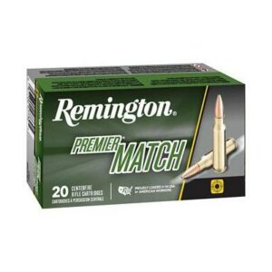 Remington Premier Match rifle cartridges box.