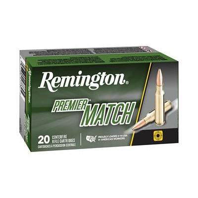 Remington Premier Match rifle cartridges box.