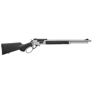 Lever-action rifle isolated on white background