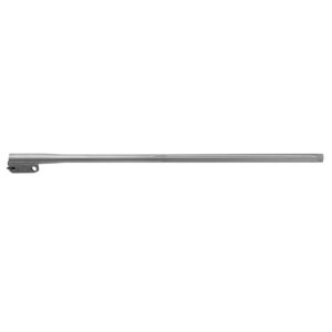 Stainless steel rifle barrel with fluted design.