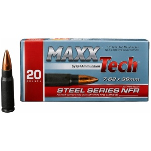 MaxxTech NFR 7.62x39mm 123gr FMJ Steel Case Ammo