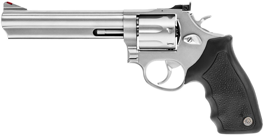 TAURUS 66 357MAG 6" AS 7-SHOT - MATTE STAINLESS STEEL RUBBER