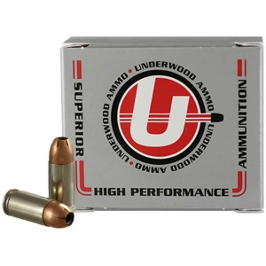 Underwood Ammo Sporting Handgun Ammunition 9mm Luger 115 gr JHP 1400 fps 20/ct
