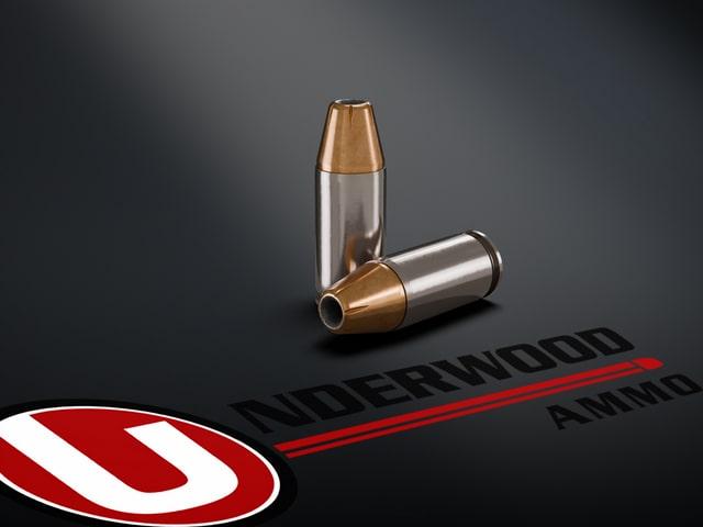 Underwood Ammo bullets on branded background