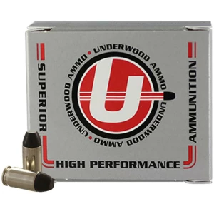 Underwood Flat Nose Black Cherry Coated Handgun Ammunition .380 ACP 100gr FN 975 fps 20/ct