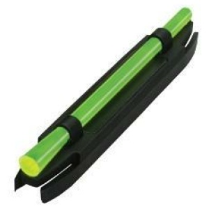 Green fishing rod holder with black clips