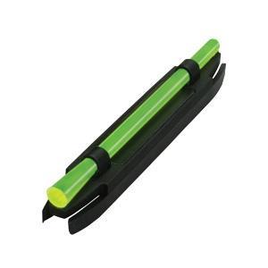 Green fishing rod holder with black clips