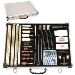 Comprehensive gun cleaning kit in metal case