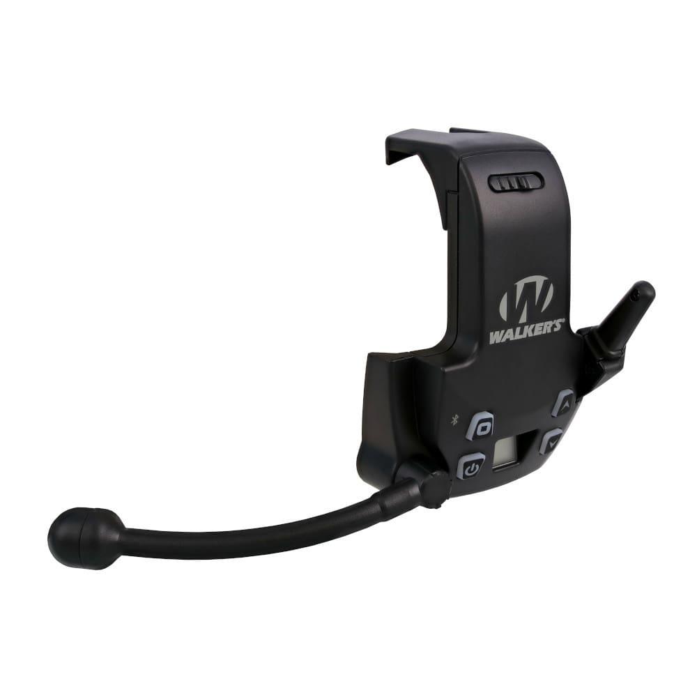 Walker's headset communication module with microphone boom