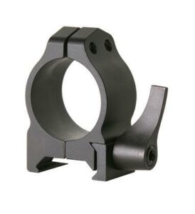 Tactical scope ring with quick-release lever